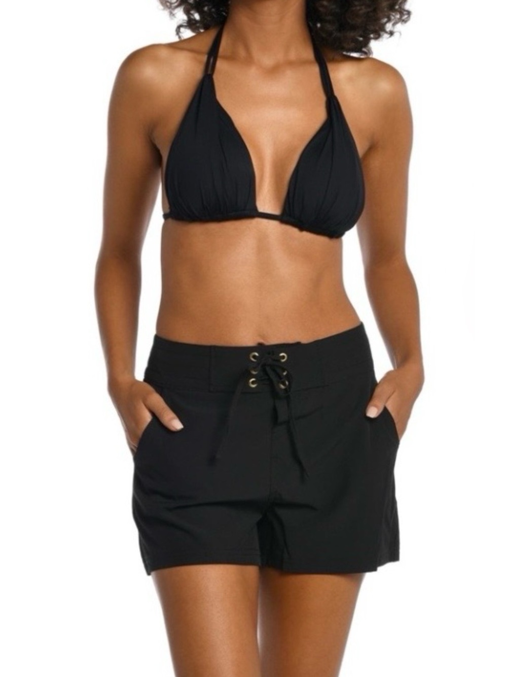 La Blanca All-Aboard 3” Drawstring Boardshorts Black Size XL Beach Summer Vacay